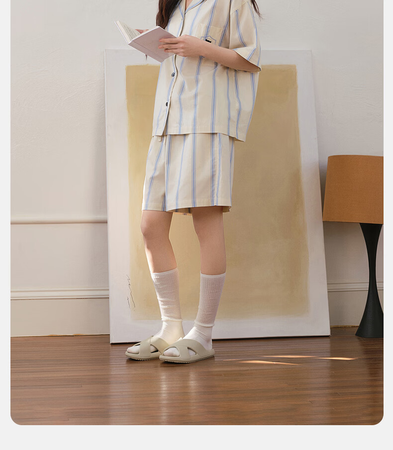 Puxiyue Wooden Home Summer Thin Sole Bathroom Non-Slip Simple Cross Strap EVA Slippers for Men and Women Indoor 8