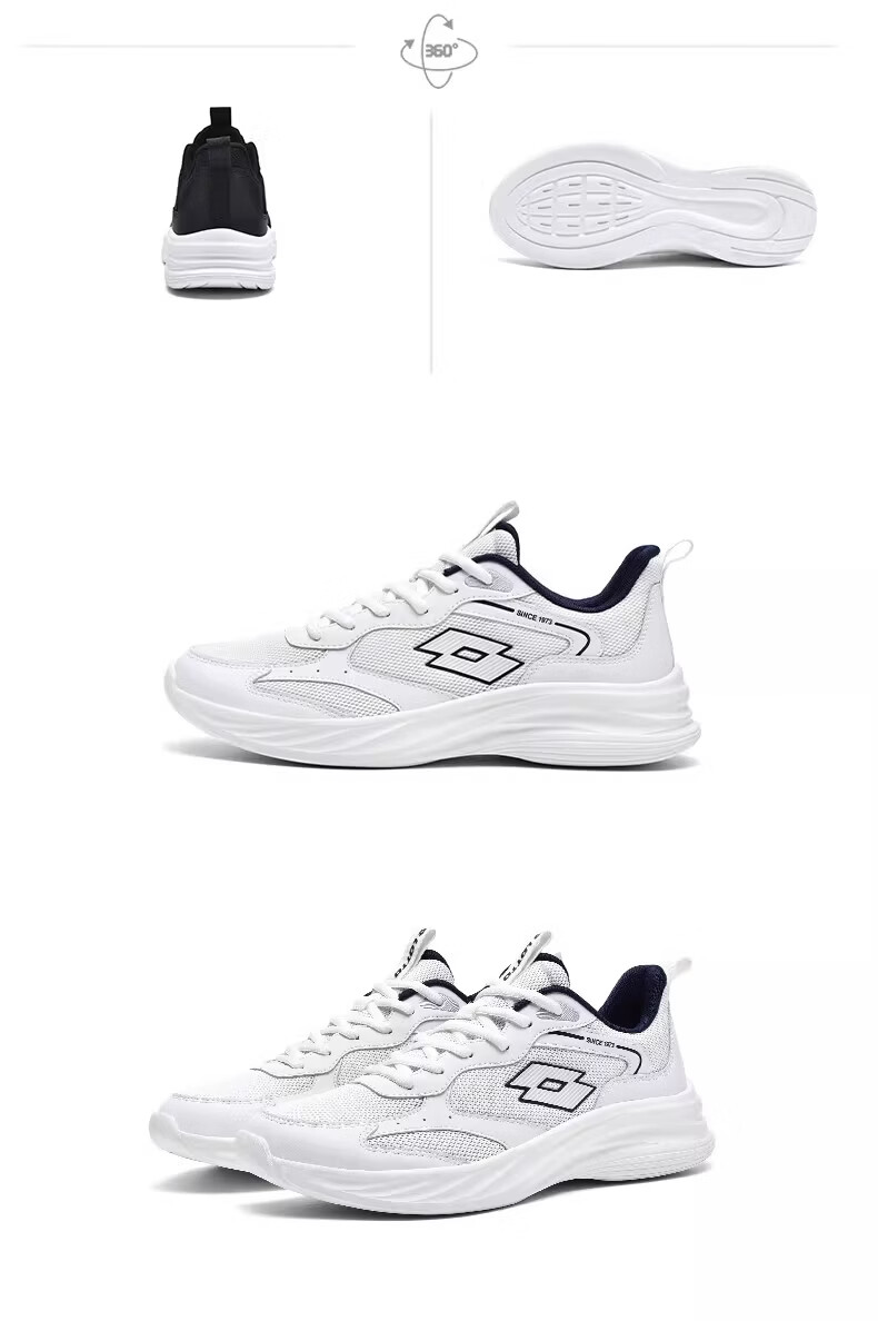 LOTTO Men's Running Shoes Autumn Leather Water-Repellent Casual Jogging Sports Shoes Float Rock Gray Size 41 13
