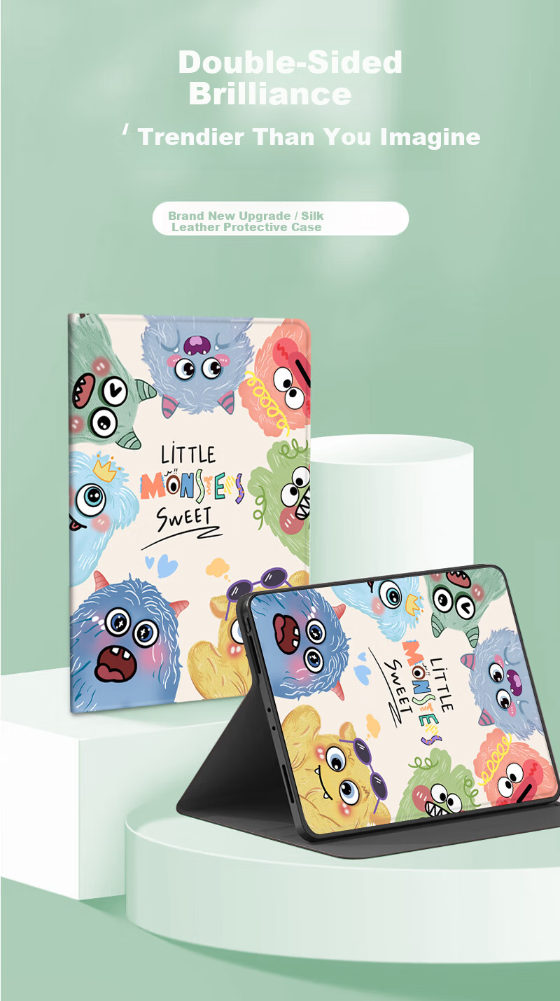 Jiangming Compatible Honor Tablet GT2 Pro/MagicPad 3 Case 2025 Model 12.5-inch Full Coverage Lightweight Shockproof Cute Cartoon Creative Leather Cover 1