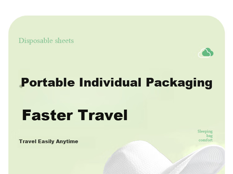 Guxu Disposable 4-Piece Bedding Set Cotton Duvet Cover Pillowcase Sheet Hotel Travel Thickened Protective Set 1 Pack 29