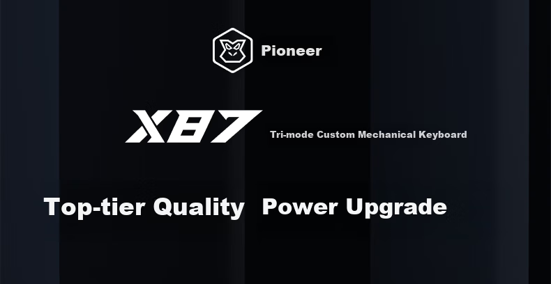 X87 Wireless Mechanical Keyboard with Wired and Bluetooth Tri-Mode, Customizable 5-Layer Filled Side-Engraved High-Value Gaming and Office 87-Key - Black Cloud Moss Switch 1