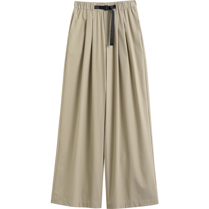 Demana Anti-Mite Antibacterial Spring Simple Style High-Waist Pleated Straight Loose Slimming Casual Pants for Women Premium Feel