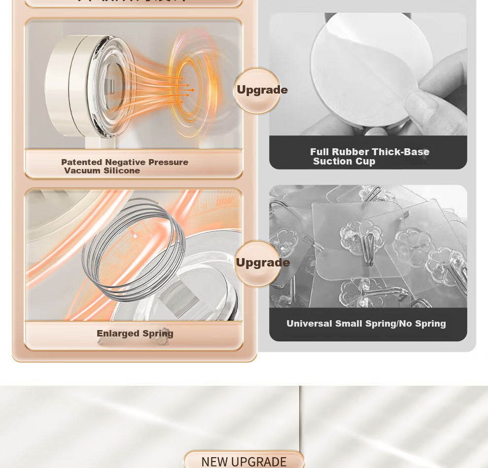 Jiabaili Suction Cup Kitchen Hook No Drilling Strong Load-Bearing Seamless Vacuum Double Hook for Door Bathroom Adhesive Hook Rack 3