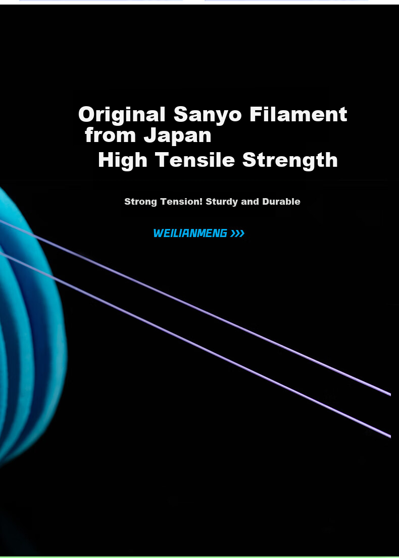 Wei Lianmeng 5.4m No.3 Double Spool Finished Main Line Set Imported Monofilament Fishing Line Combo Fishing Gear 5