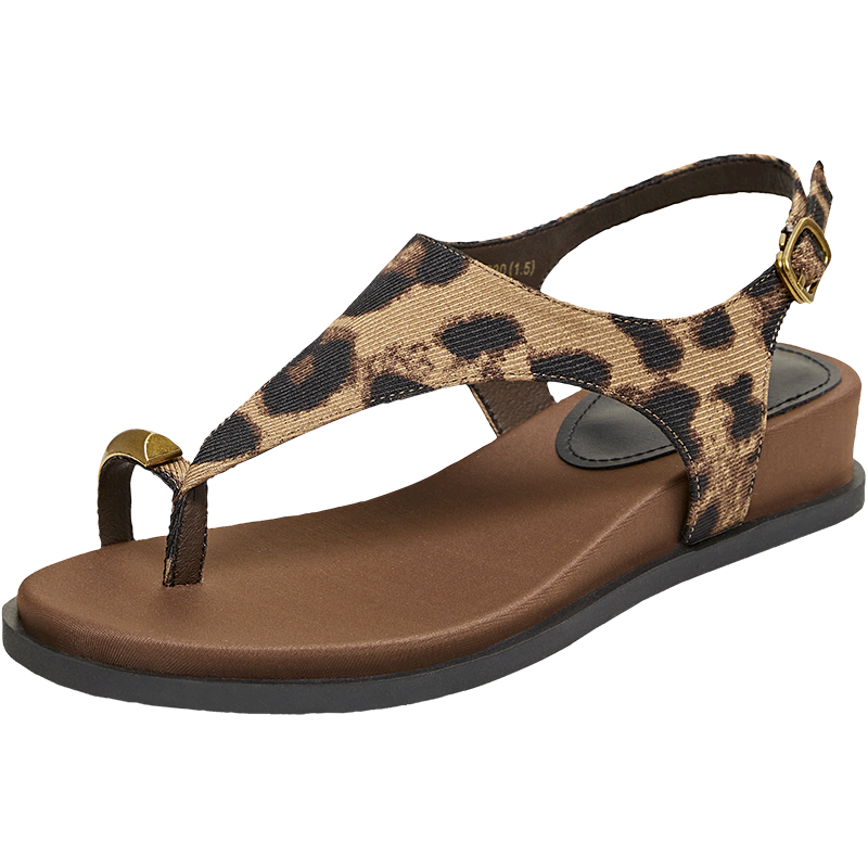 Basto 26 Summer One-Strap Sandals Fashion Simple Outdoor Casual Women's Shoes F2520BL6 Brown Size 38