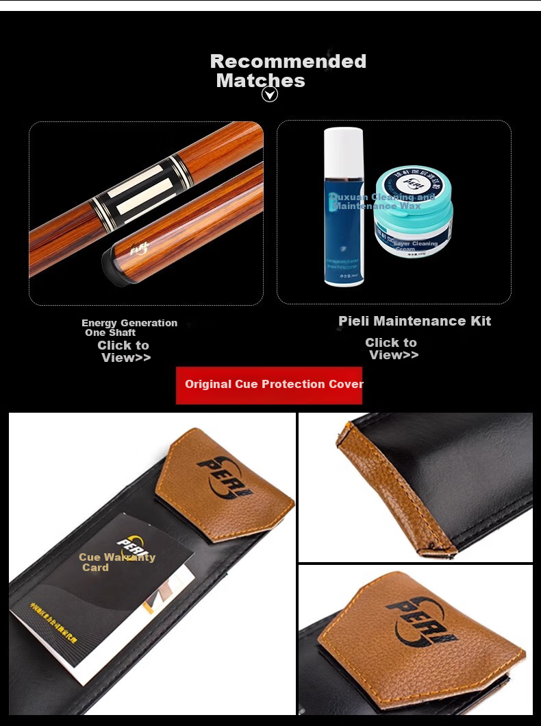 PERI Black 8-Ball Cue American 9-Ball Break Cue Chinese Professional Single Shot Cue Conqueror VR1-R (Rubber Grip) 14