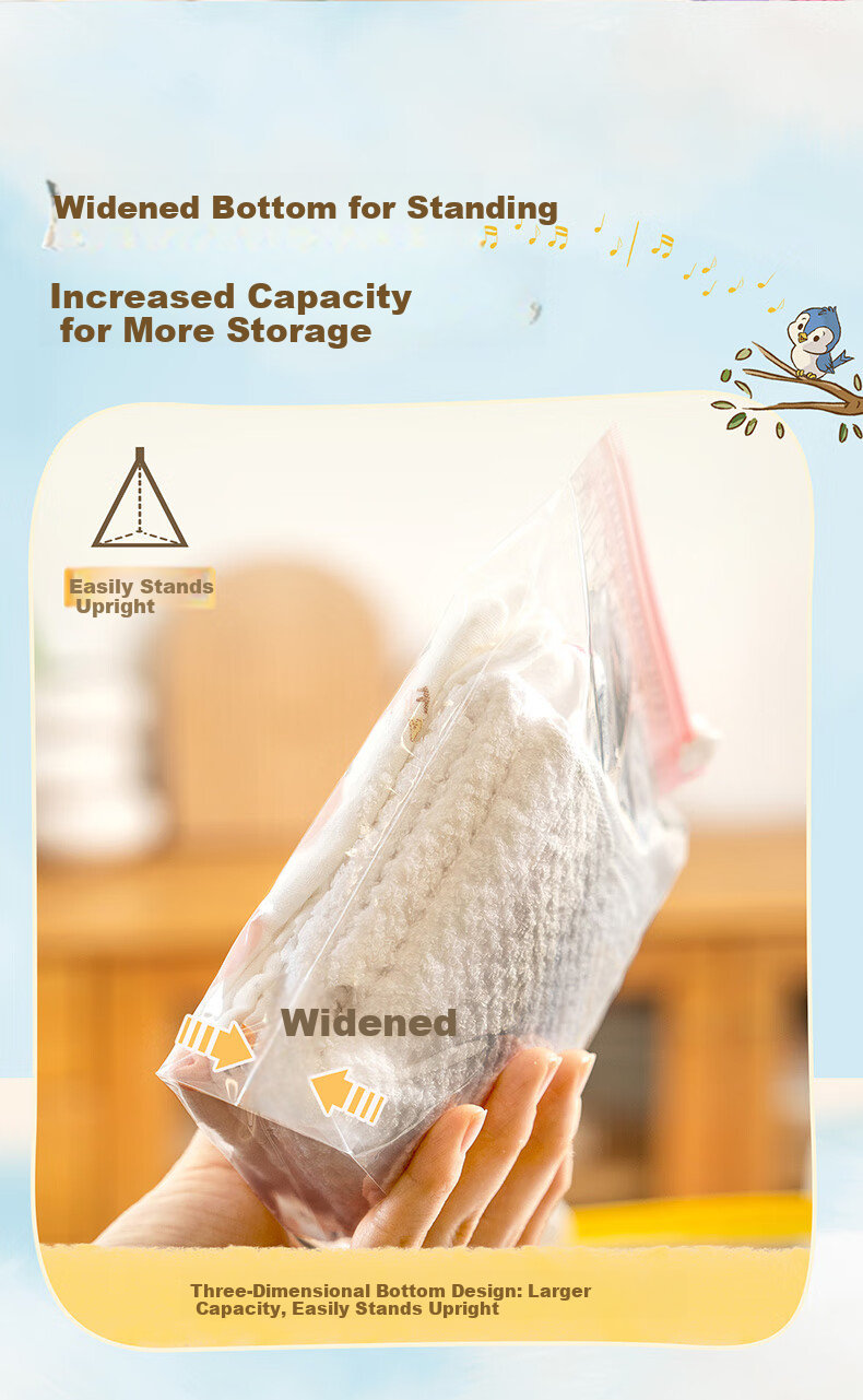 Eyoujia Maternity Storage Bag Antibacterial Baby Clothes Sealed Bag Kids School Clothing Organizer Disney Collaboration 16