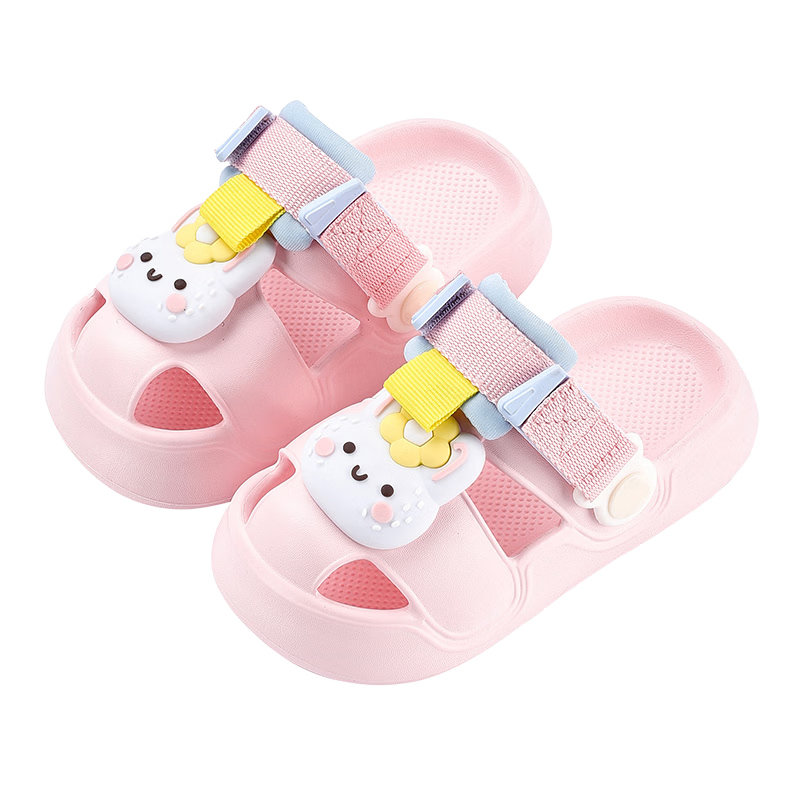 Balabala Kids Slippers Boys Summer Toddler Girls Closed-Toe Home Shoes Outdoor Baby Clog Sandals Children Cool Slippers