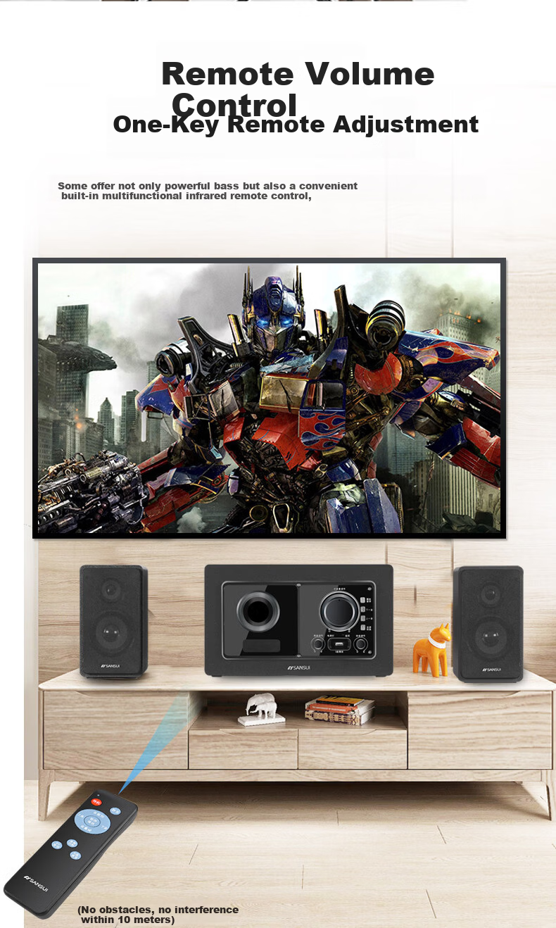 SANSUI 66B Home Subwoofer Wireless Bluetooth Laptop Desktop Computer Speakers Gaming Competitive E-sports Home Theater Hi-Fi Multimedia Speaker 11