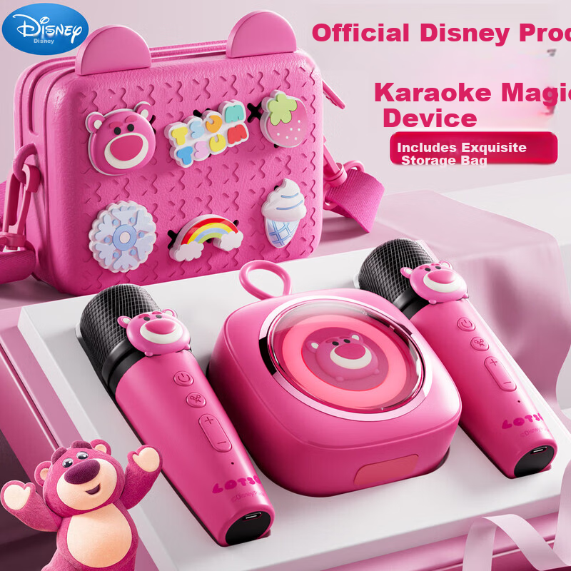 Disney Kids Microphone Toy for Girls New Year Birthday Gift Ages 7-14 Wireless Bluetooth Karaoke Speaker Microphone Combo