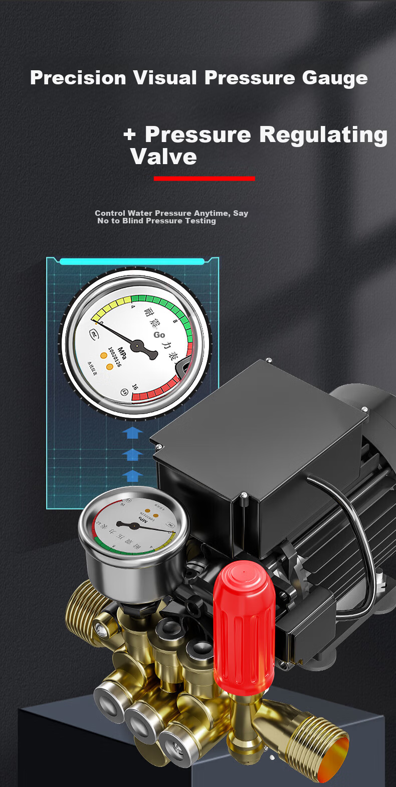 Black Cat Saint General Household High-Pressure Car Washer 220V High-Power Cleaning Machine High-Pressure Spray Gun for Car and Garden Cleaning 5