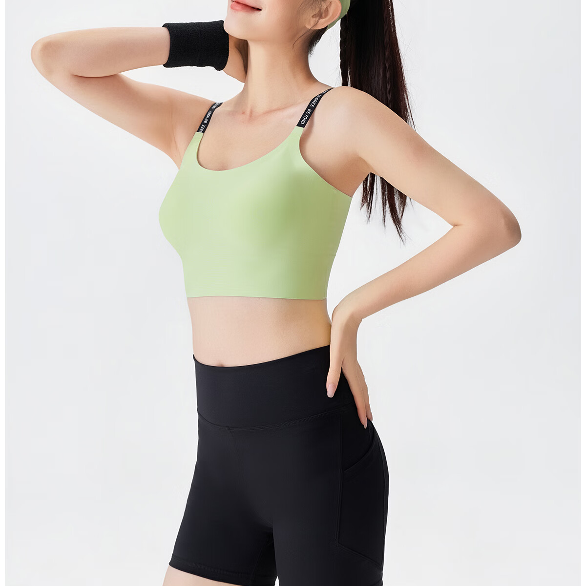 361° Yoga Seamless One-Piece Sports Bra Jelly Strap Letter Vest Wireless Bra for Women 26
