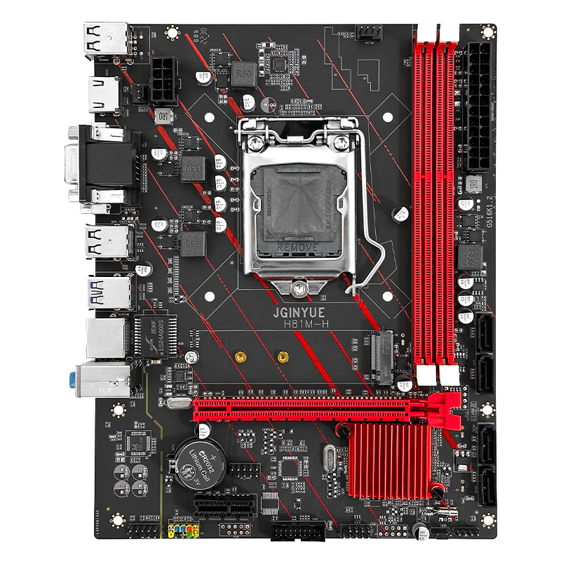 Jingyue H81M-H Motherboard DDR3 Gaming Office Motherboard Supports Intel 4th Gen/E3 V3 CPU 4130/4590/1231 V3 Intel LGA1150