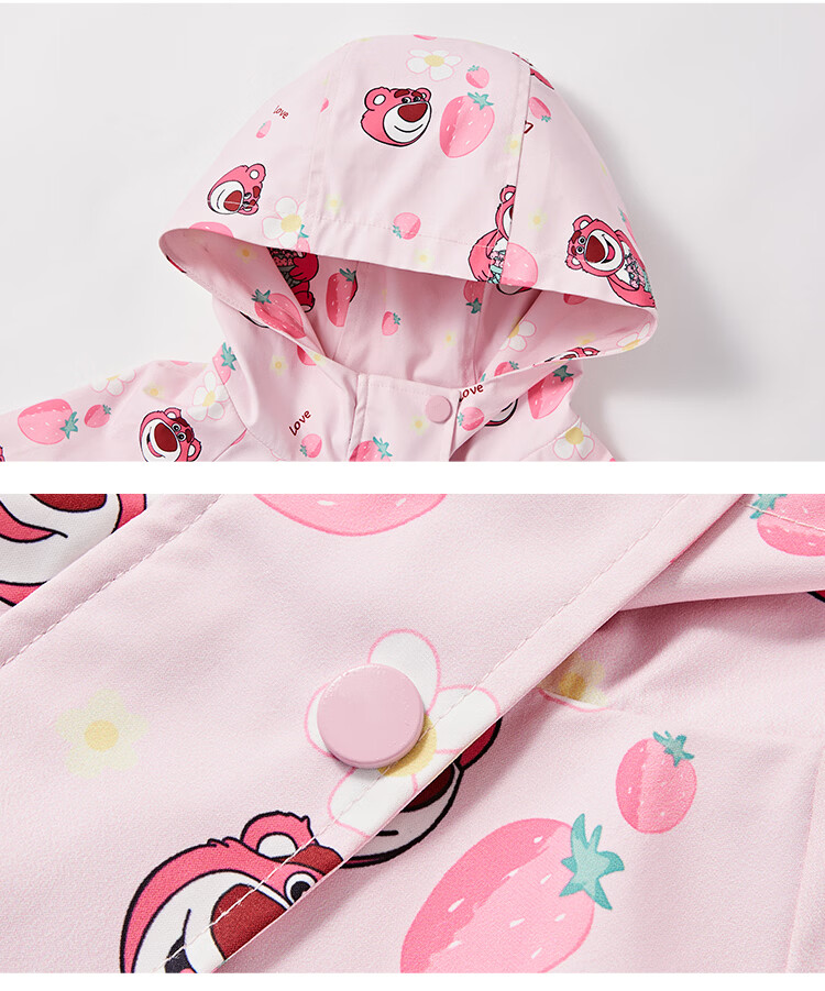 Disney Girls Autumn Jacket 2026 New Kids Hooded Windproof Warm Coat for Boys and Girls 16