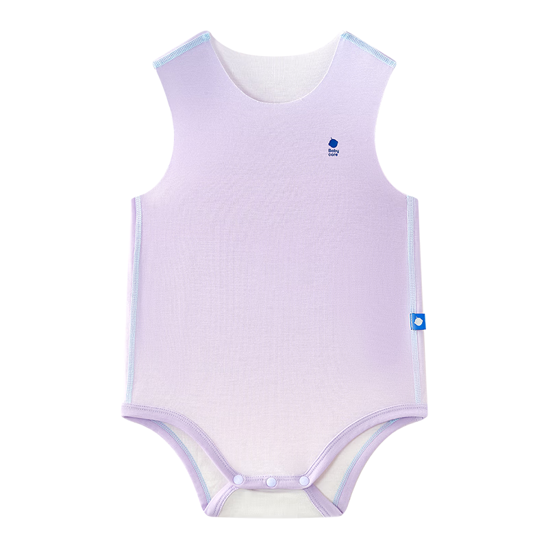 Babycare Natural Cooling Adjustable Triangle Romper Baby Bodysuit Moisture-Wicking Quick-Dry Jumpsuit Ice Grape 73