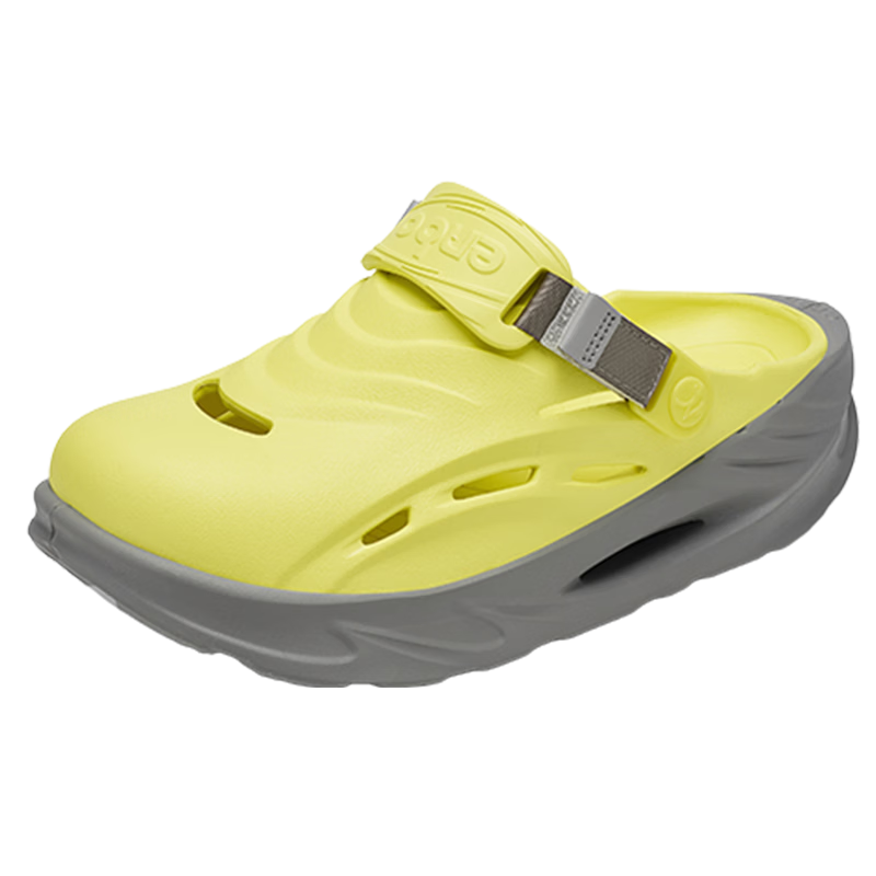 ENBO Thick Sole Hollow Breathable Hole Shoes Comfortable Men's Closed Toe Casual Versatile Beach Shoes Ningfeng 41 (255mm)