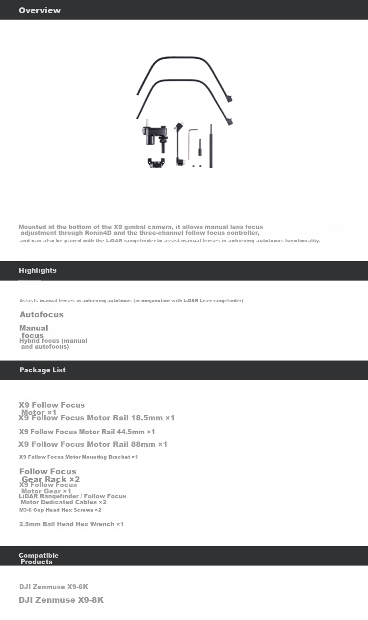 DJI Zenmuse X9 Follow Focus Motor 1