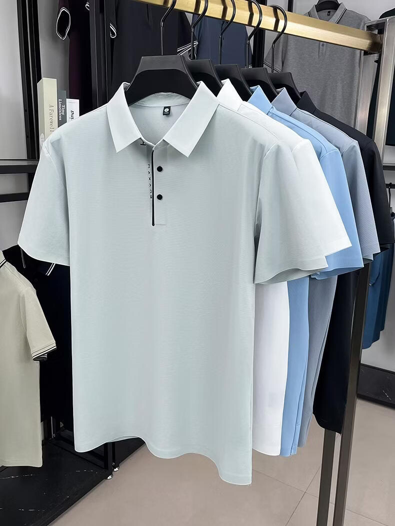 ROMON Ice Silk Sun Protection Polo Shirt Summer Men's Thin Cool Quick-Dry Fashion Casual Youth Short Sleeve T-Shirt 3