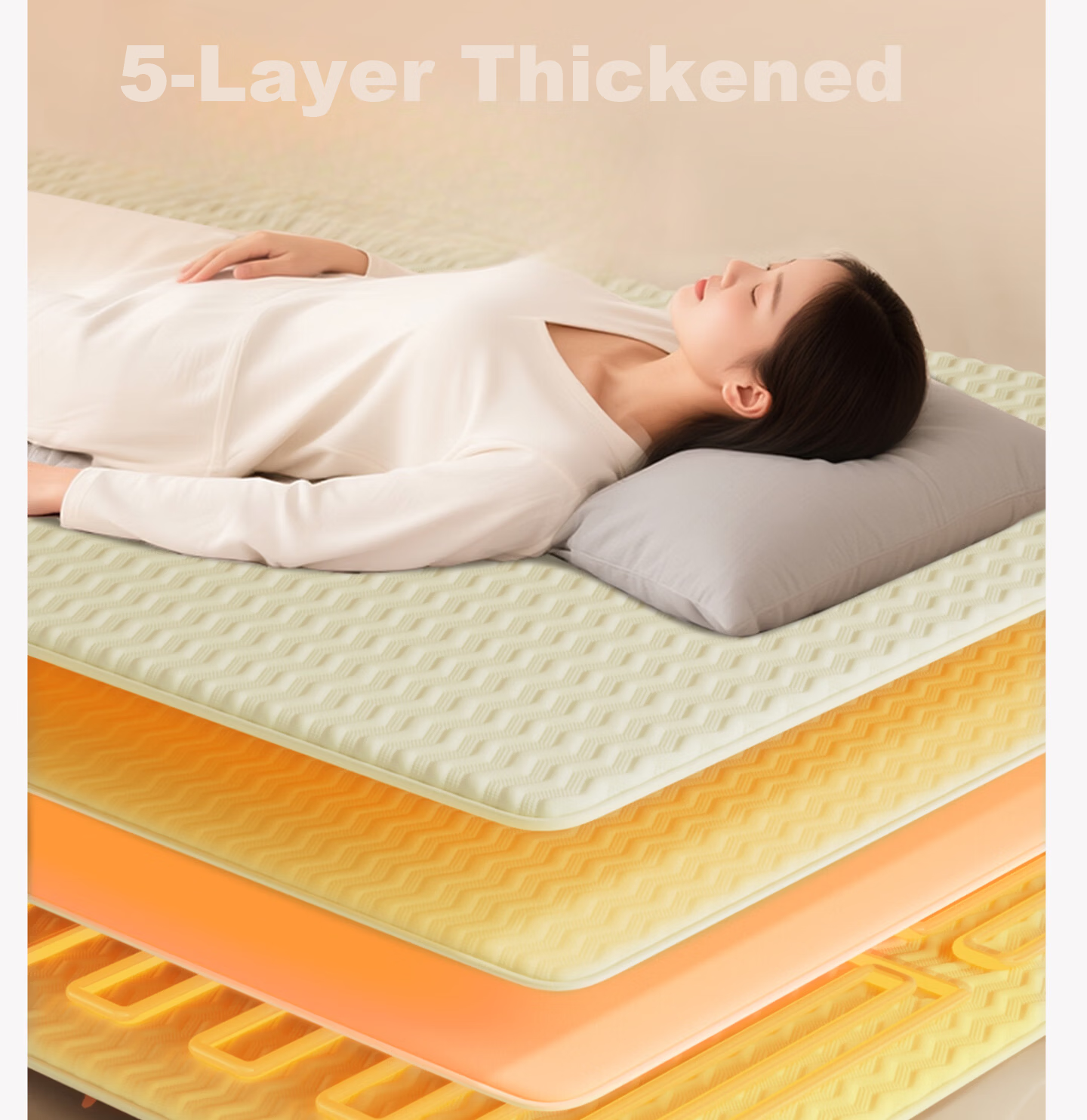 Huanding [Water Shortage Power Off] Water Heating Electric Blanket Water Heating Blanket Water Electric Mattress Compatible with Mijia APP 1.5*1.8m 26