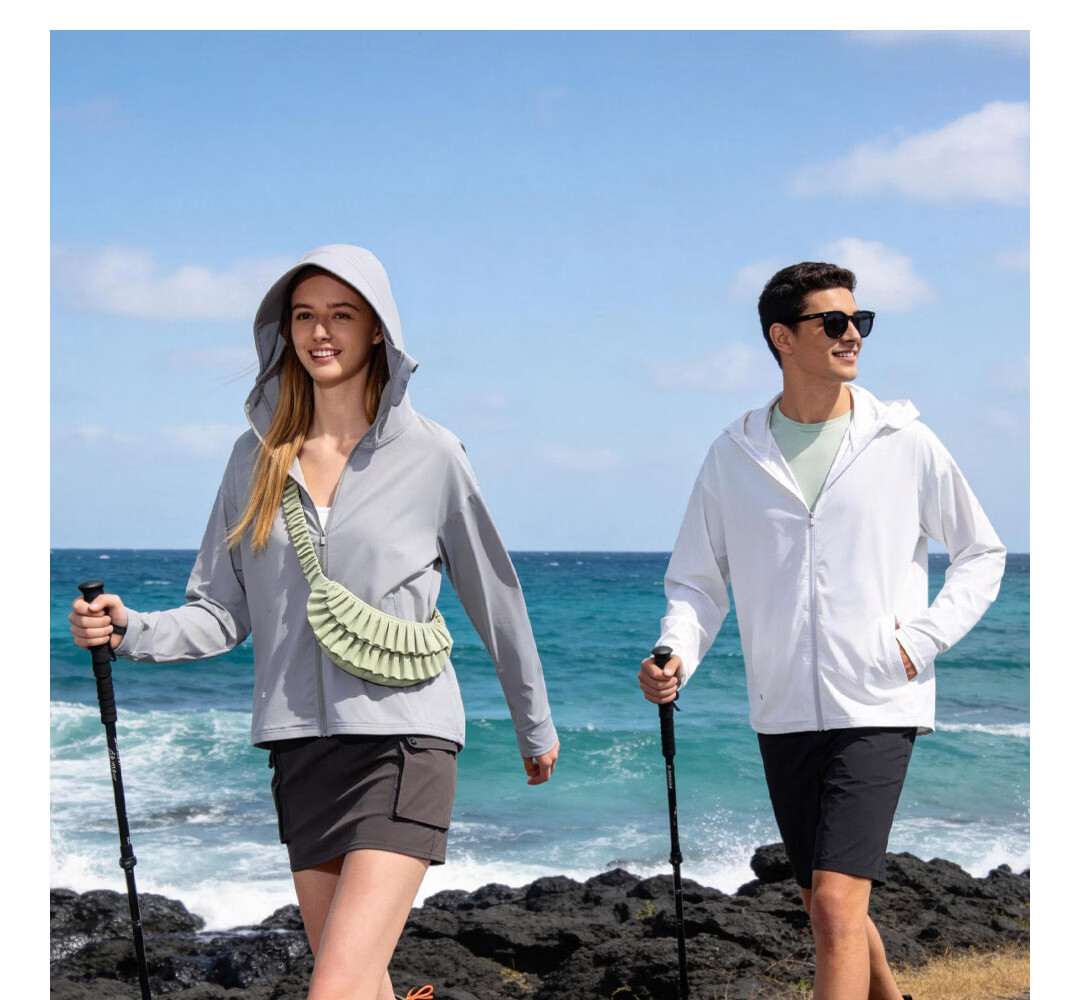 SUPIELD Core Raw Yarn Sunscreen Jacket Cooling Loose Fit Spring Summer Unisex UV Protection Polar Gray M 17
