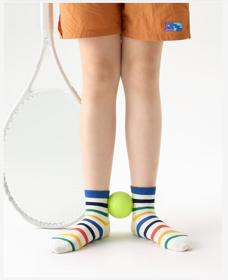 Nido Bear Kids Socks Summer Thin Cotton Boys Mesh Seamless Antibacterial Odor-Resistant Children's Class A Mid-Large Kids 25