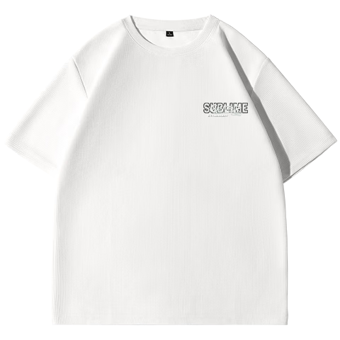 Baleno Men's Short Sleeve T-Shirt Summer Loose Breathable Versatile Simple Heavyweight Fashion American Style Waffle Knit Apparel
