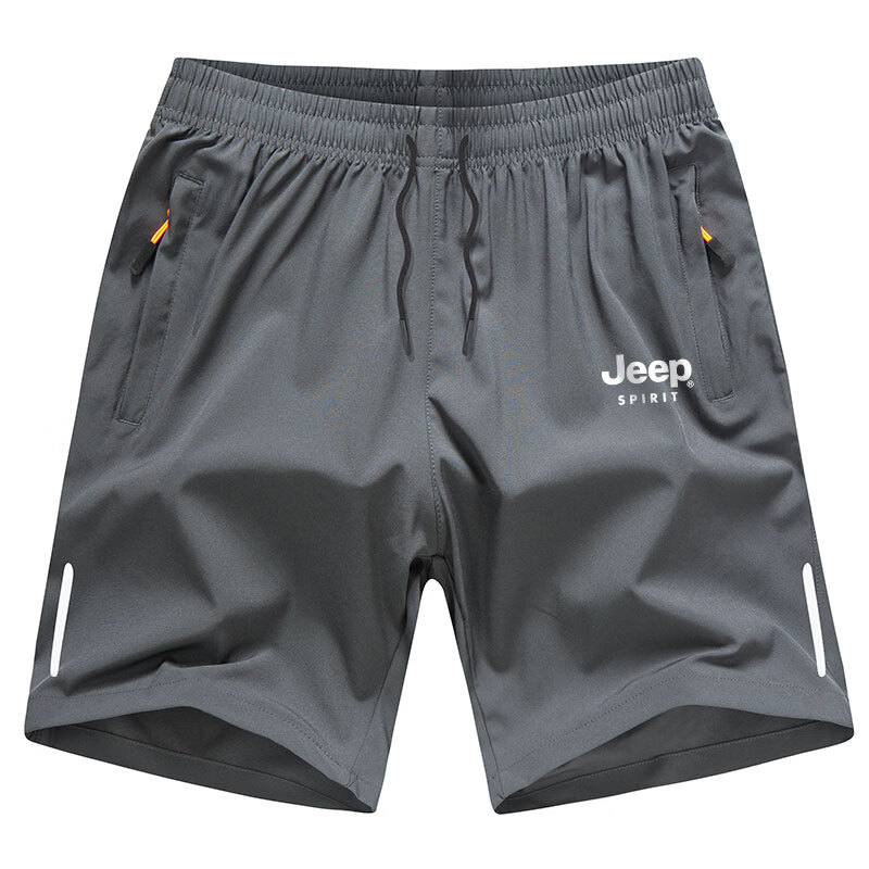 JEEP SPIRIT Men's Summer Loose Thin Casual Fitness Outdoor Sports Five-Point Ice Silk Shorts 2