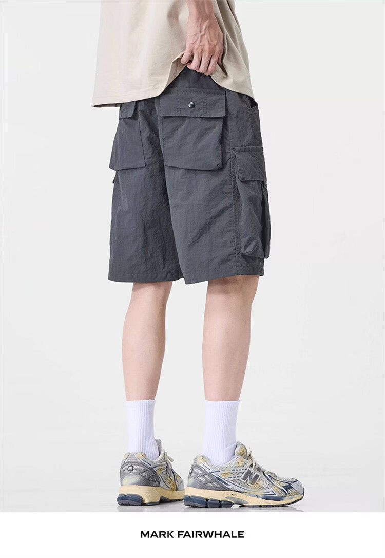 MARK FAIRWHALE Men's Lightweight Summer Workwear Shorts Loose Fit Quick-Dry Casual Sports Shorts 9