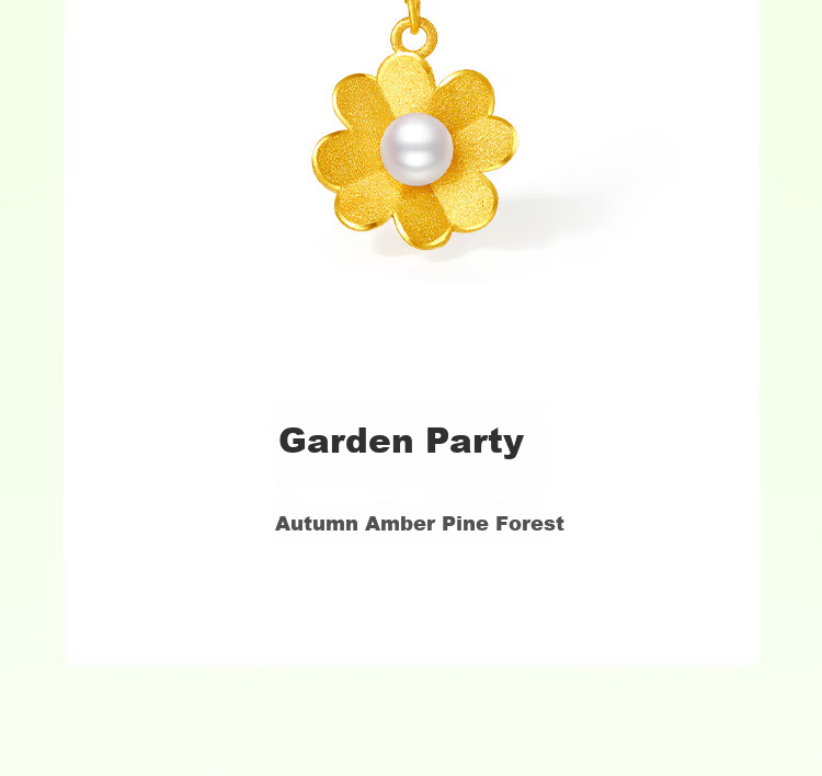 ZLF Garden Party Gold Necklace for Women with Pearl Pendant Women's Day Gift X0613050 Approx. 3.67g 40+5cm 3