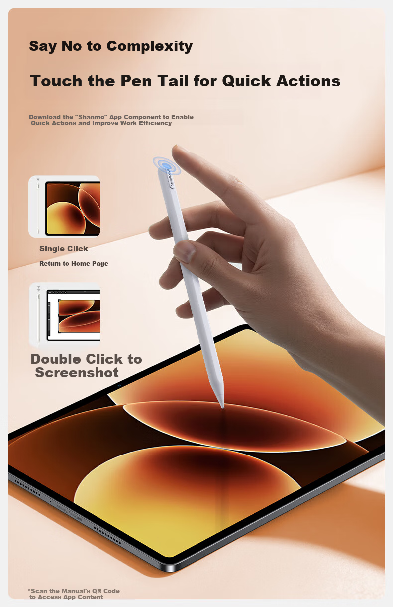 Shanmo Xiaomi Tablet Stylus Second Generation, Compatible with Redmi Tablets And Xiaomi Tablets 8/7s Pro/6 Pro/Ultra, Inspiration Capacitive Pe 3