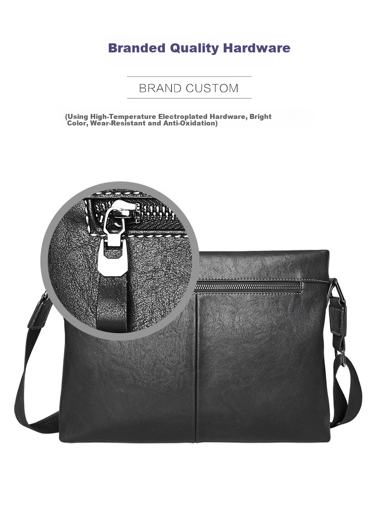 COW Men's Business Casual Shoulder Bag Crossbody Fashion Trendy C-9808 Horizontal Style 11