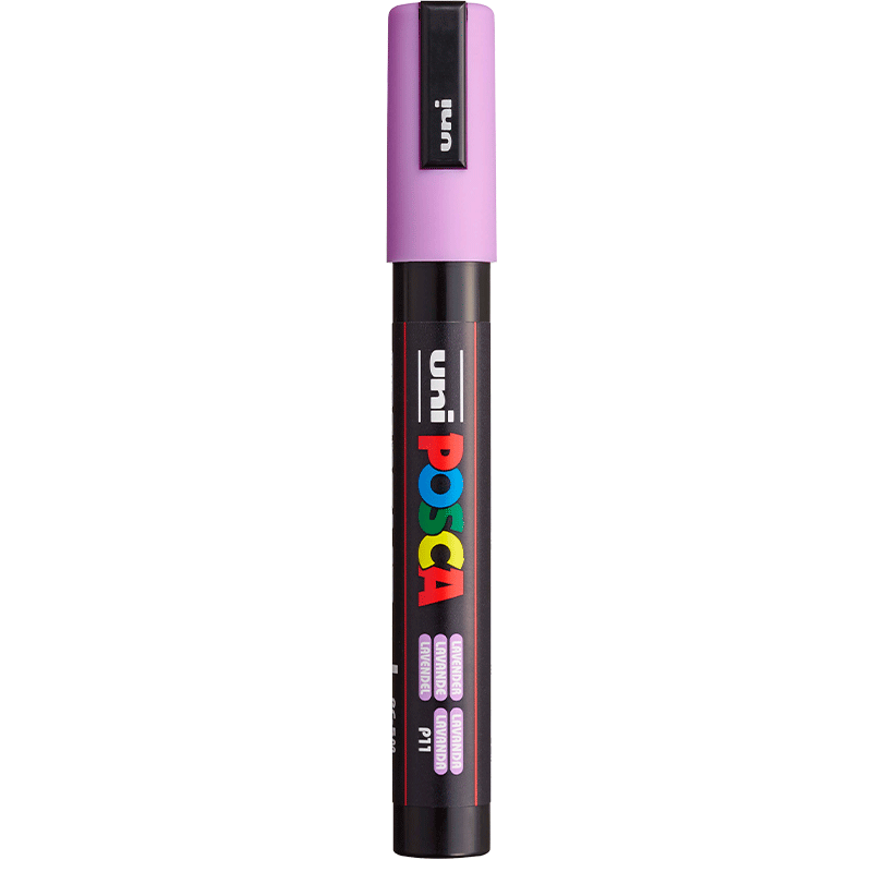 Uni Mitsubishi POSCA Acrylic Marker (Medium Size) Pink-Purple Single PC-5M Brush for Posters, Advertising, Marking, Drawing, Hand-Drawing, Graffiti, Painting, Watercolor Pen, Graduatio