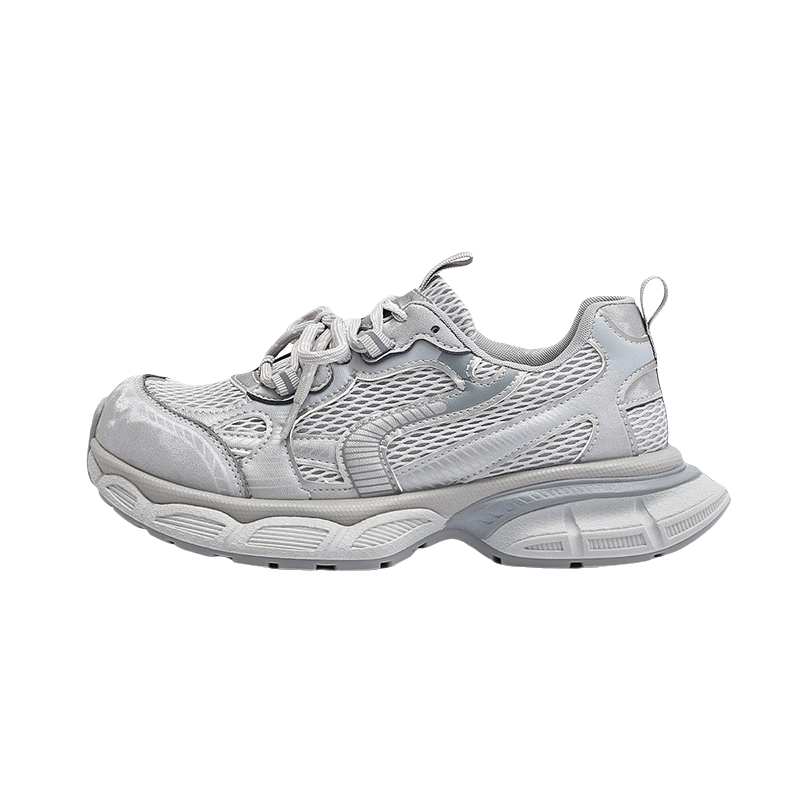 La Chapelle Women's New Dad Sneakers Small Size Height Increasing Thick Sole Platform Sports Shoes 615 Gray Size 36