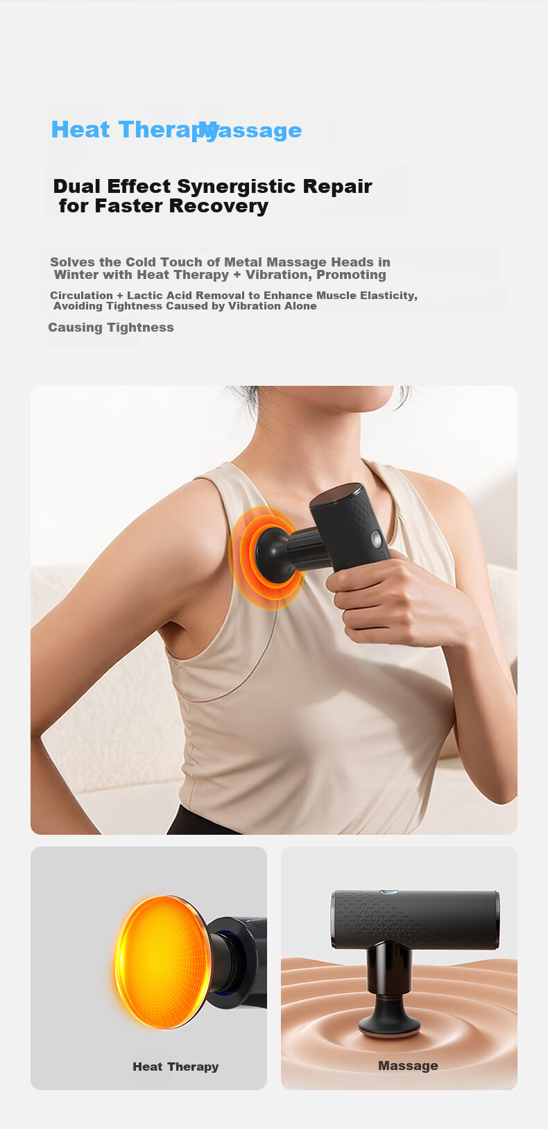 Yunkangbao Fascia Gun Muscle Massager Portable Mini Neck Fascia Gun Professional Sports Massage Device for Men and Women Full Body Massager Women's Day Gift 3