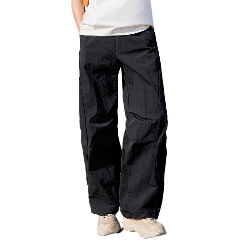 CAMEL Men's Sports Workwear Loose Straight Quick-Dry Casual Paratrooper Pants C16BW1L0008 Phantom Black XXL