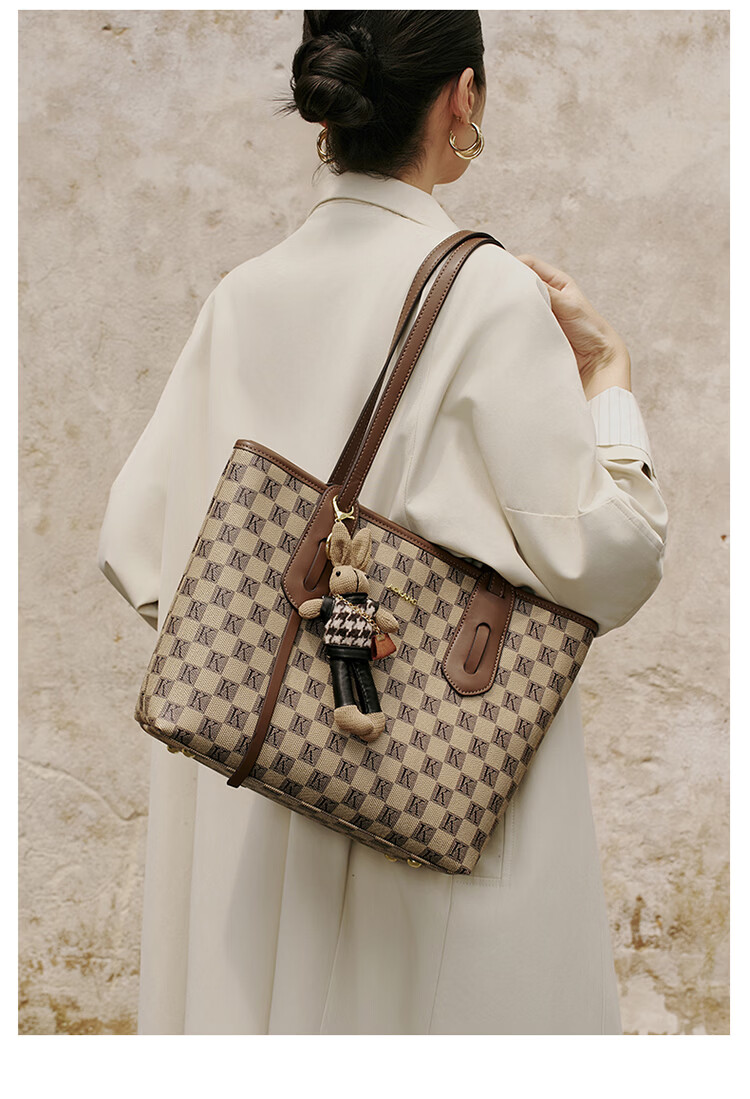 Aokang Women's Bag Fashionable Vintage Floral Tote Light Luxury Commuter Shoulder Bag Birthday Gift for Girlfriend Wife 2