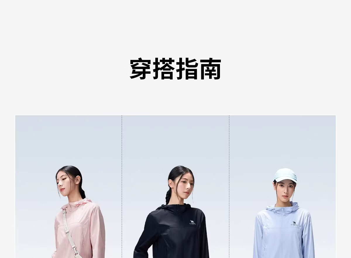 CAMEL Outdoor Original Yarn Sun Protection Jacket Women 2026 Spring Summer New Cool Breathable Water-Repellent Coat Sun Protection Clothing Men G023 21