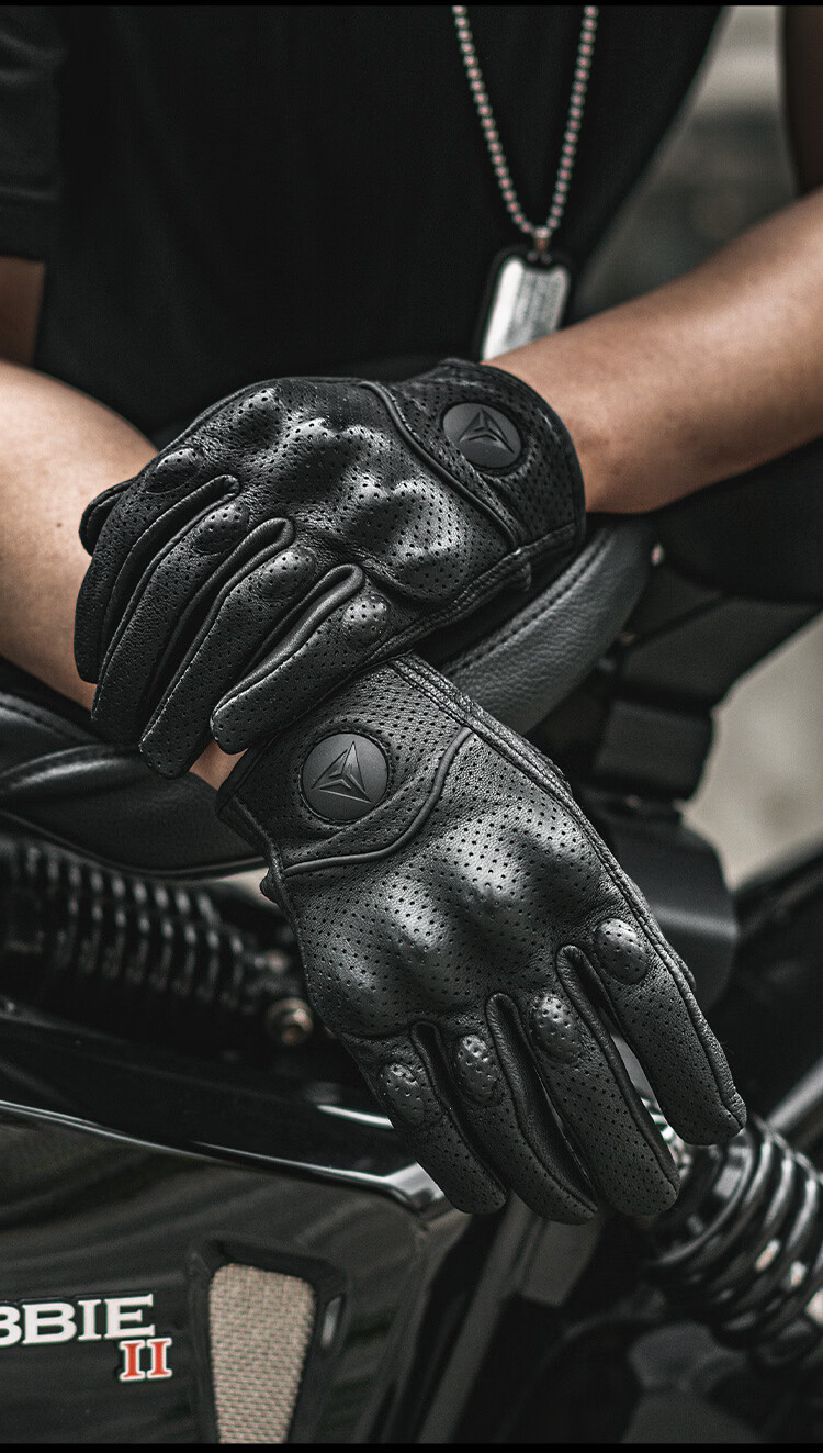 MOTOWOLF Motorcycle Gloves Riding Gloves Anti-Fall Genuine Sheepskin Summer Breathable Motorbike Off-Road Full Finger Unisex Four Seasons 10