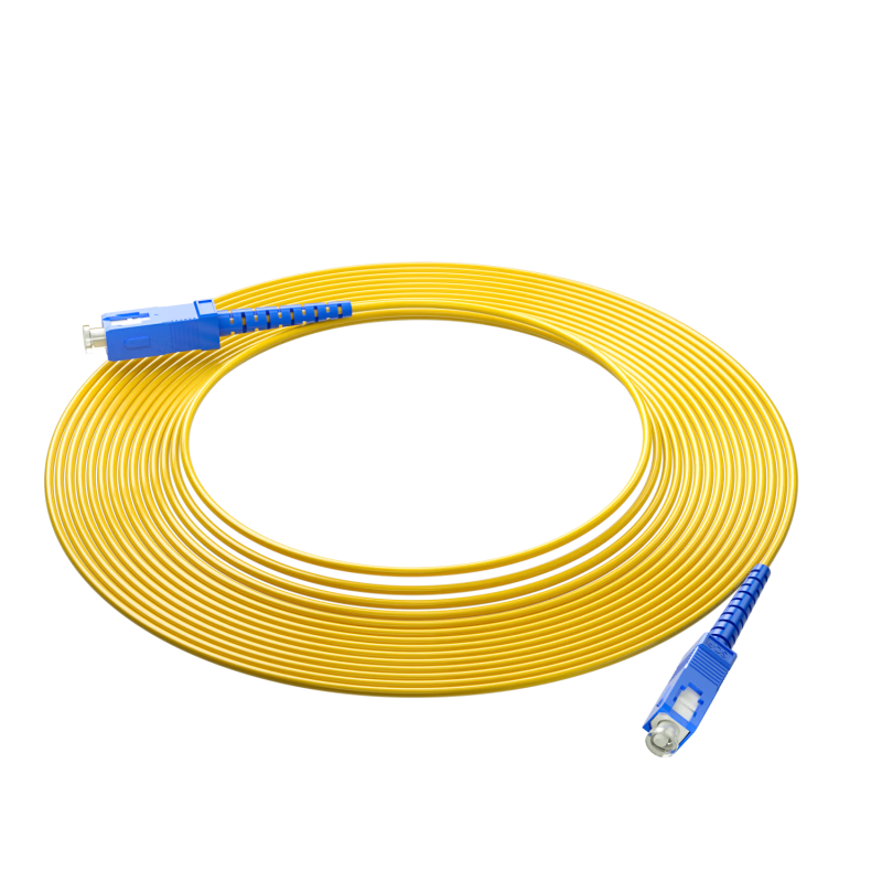 SINGFIYA Telecom Grade Φ3.0 Low Smoke Halogen-Free Fiber Optic Patch Cord Transceiver Pigtail - Single Mode Single Core Patch Cord SC-SC 3M