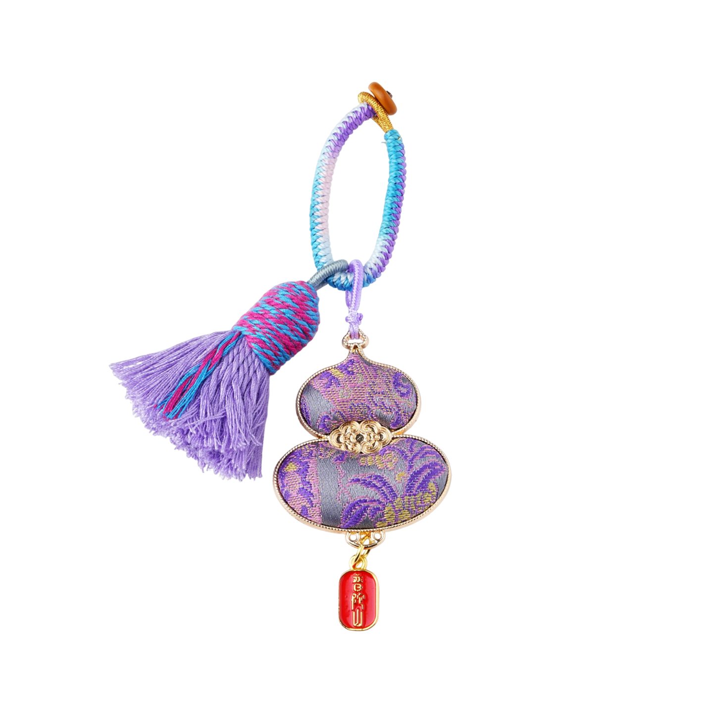 Putuo Mountain Song Brocade Gourd Pendant Keychain for Birth Year Horse 2026 New Year Gift for Girlfriend