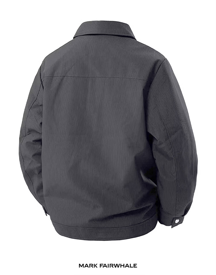 MARK FAIRWHALE Men's Jacket Spring Autumn Business Casual High-End Workwear Black 4XL 14