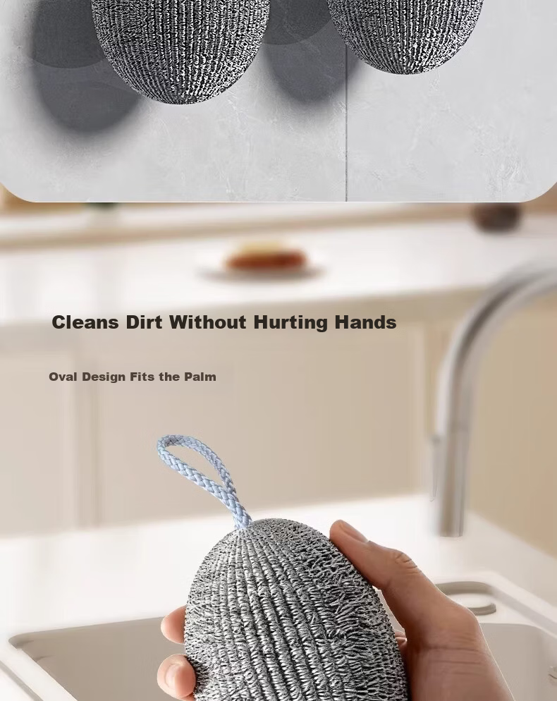 Guangduola Large Steel Wire Scrubber Balls 40g 3-Pack Stainless Steel Kitchen Scrubbers for Pots and Dishes, Rust-Resistant Cleaning Balls 8