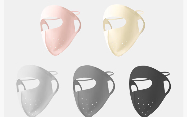 Romon Ice Silk Sun Protection Face Mask Women's Full Face UV Protection Breathable Ear-Hook Cycling Mask Men's Sun Protection Veil 11