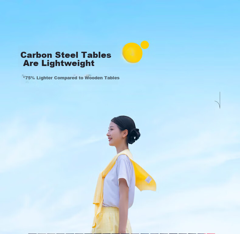 Gosoo Outdoor Folding Table Carbon Steel Egg Roll Table Large Portable Camping Picnic Stall Table and Chair Equipment 3
