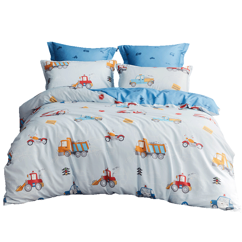 Luolaikids Four-Piece Set, Maternity A-Class 100% Pure Cotton Fitted Sheet, Duvet Cover, Pillowcases, Suitable for 1.5-Meter Bed