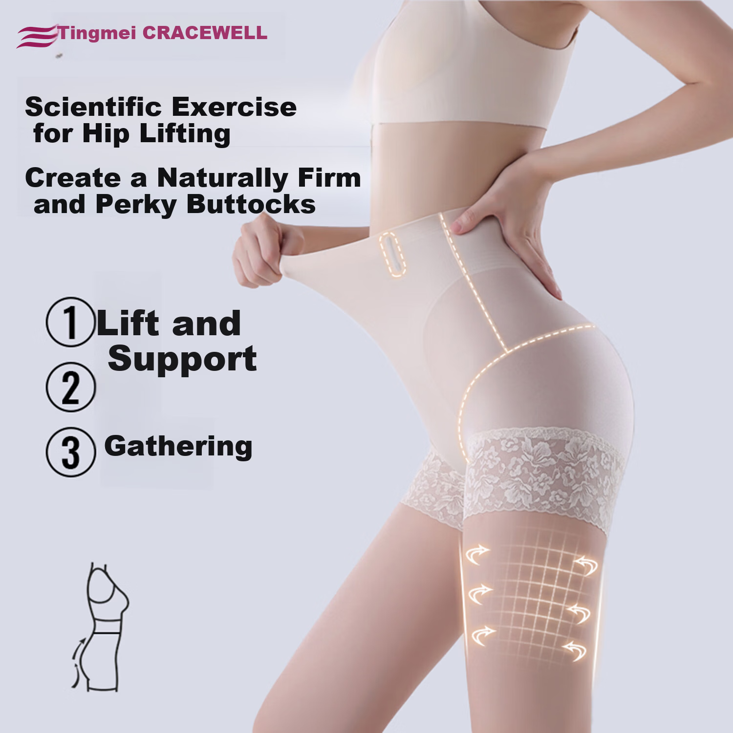 GRACEWELL High Waist Thin Postpartum Shaping Slimming Tummy Control Butt Lifting Safety Pants QS