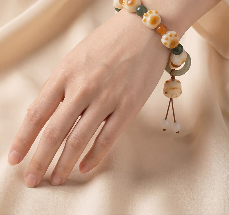 Chunqian Cat Bodhi Multi-Gem Bracelet for Women, Birthday Gift for Girlfriend Or Wife on May 20, Cute Ladies' Beaded Bracelet 6