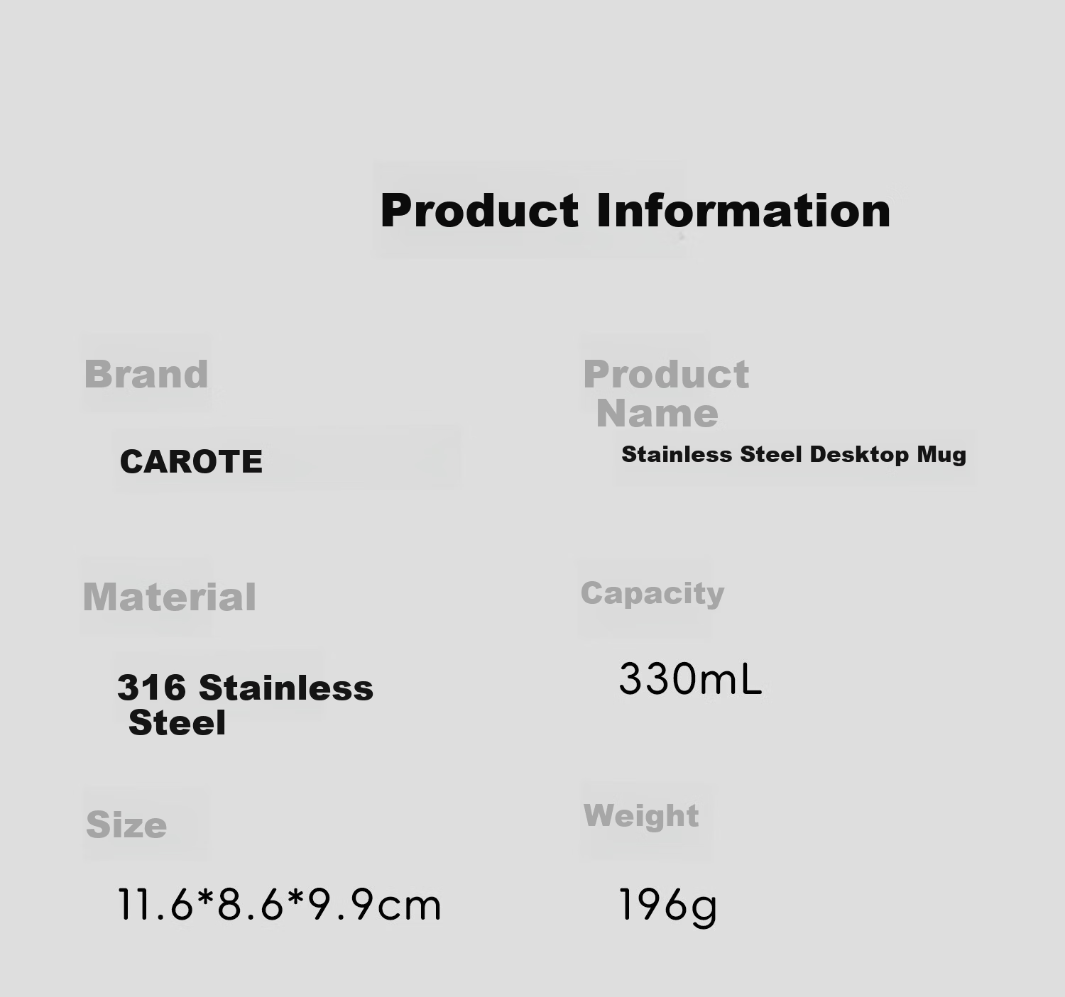 Carrot Insulated Mug with Lid, 316 Stainless Steel, Home Office Coffee and Tea Cup, White 16