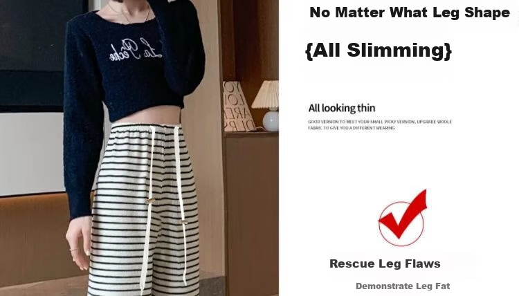 Shiduo Maternity Pants Spring Autumn Wide-Leg Striped Loose Plus Size Leggings Casual Pants Autumn XL 22