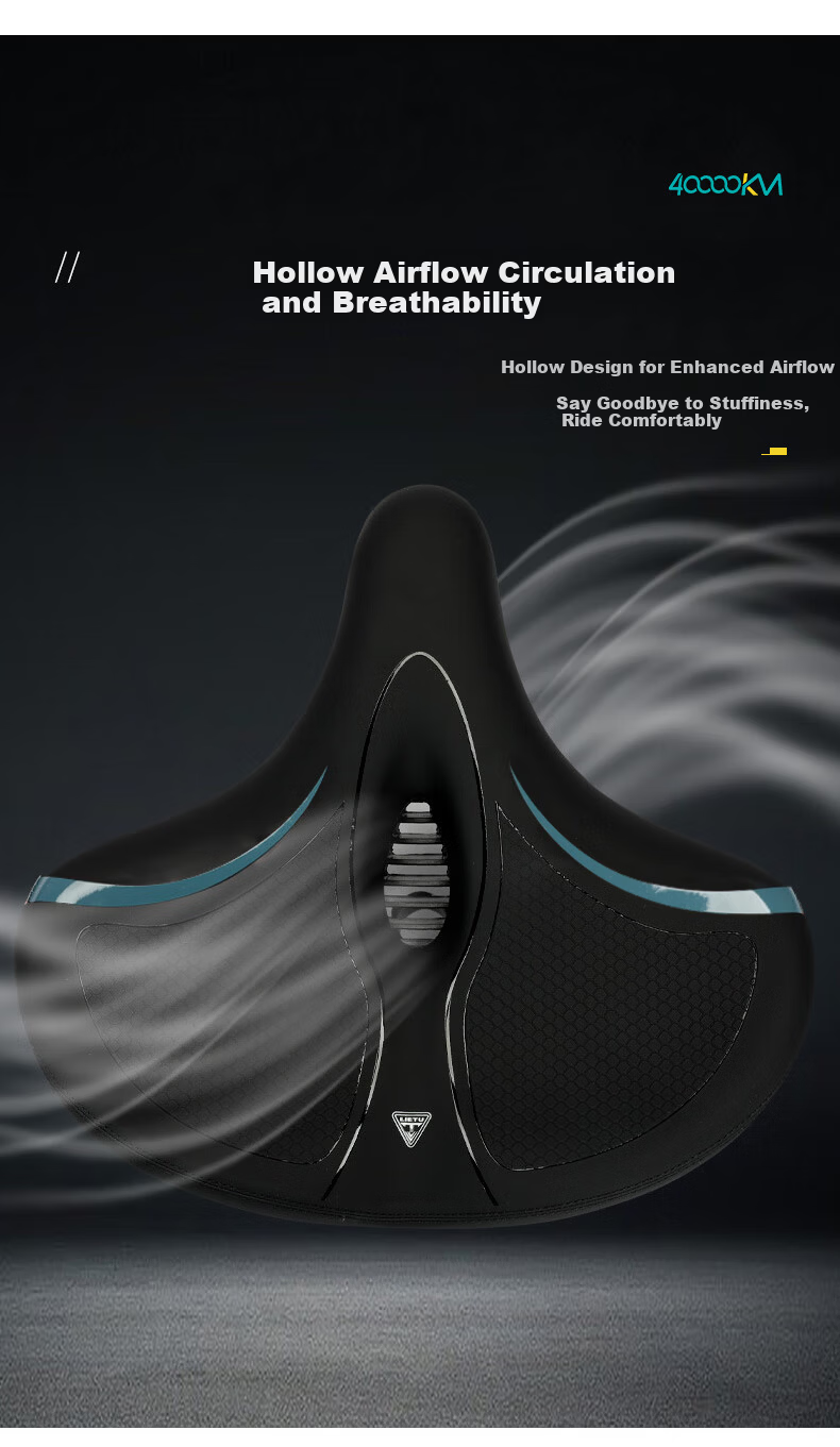 40,000 Kilometers Bicycle Saddle Hollow Large Cushion Comfortable Soft Thickened Bike Seat Pad 3